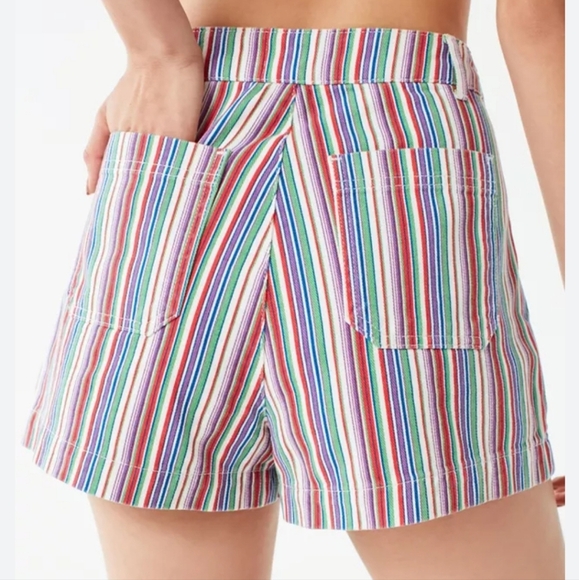 BDG Pants - Urban Outfitters Lisbon High Rise Women's Striped Shorts BDG Size 4